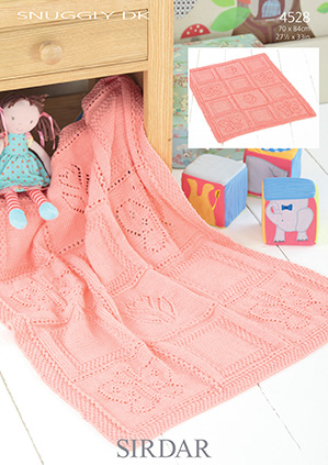 Sirdar 4528 Butterfly and Flower Blanket in #3/DK weight yarn